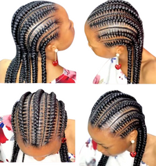 Synthetic Full Lace Cornrow Box Braided Wig 36" Lace Front Wigs Jumbo Braids Wig For Black Africa Women Braids Wig Braiding Wigs