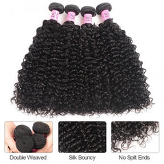 Rosa Hair Brazilian Jerry Curly Virgin Hair 4packs