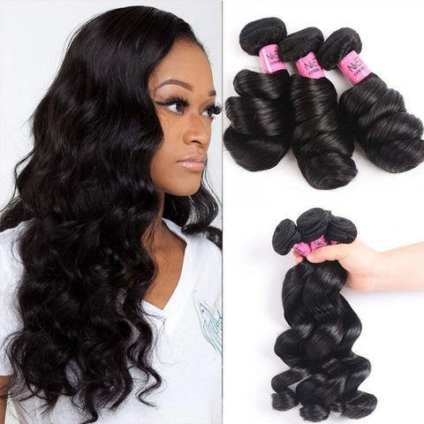 Caro Hair 3packs Peruvian Virgin Hair Loose Wave