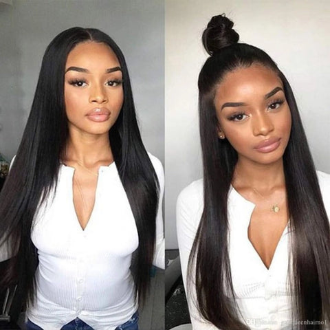 Lyans Straight Full Lace Human Hair Wigs 250% Density Remy Hair Wig