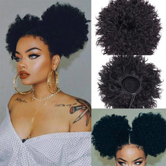 Lidi Afro Puff Kinky Human Hair Drawstring Ponytail Extension