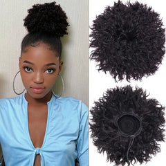 Lidi Afro Puff Kinky Human Hair Drawstring Ponytail Extension