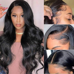 Monames 13x6 HD Skin Melt Lace Front Body Wave Wig Perfect Hairline Bleached Knots