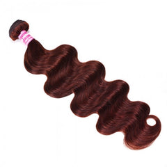 Roselyn Reddish Brown Body Wave 1Pc 100% Remy Human Hair Bundle