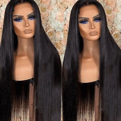 Bliss 5x5 Pre Cut Clear HD Lace Wear Go Glueless Straight Black Hair Wig