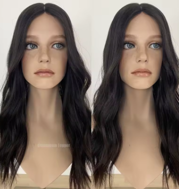 Natural Brown Jewish Wig Topper 8