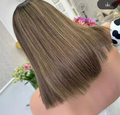 Short Bob Highlight Blonde Wig | Glueless 5x5 Silk Base HD Lace | European Human Hair