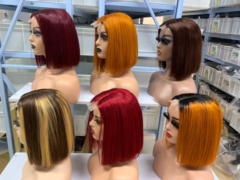 Virgin Cuticle Aligned Hair Double Drawn Straight Bob Wig with 2*6 Kim Closure 100% Human Hair Lace Front Wigs for Black Women