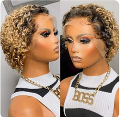 Pixie Cut Wig Human Hair 13x1 Lace Frontal Wigs Human Hair Short Bob Human Hair Wigs For Black Women Lace Front Human Hair Wig